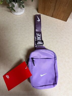Nike Lavender Sling Bag with Branded Strap